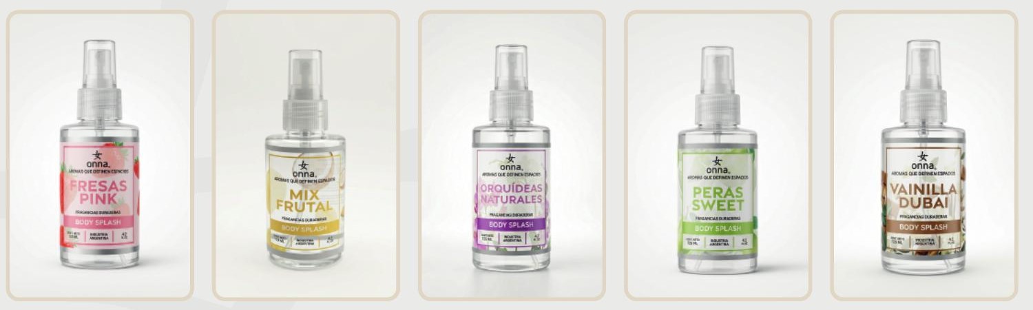 Línea Body Splash de ONNA Fragancias — Ecos Lab