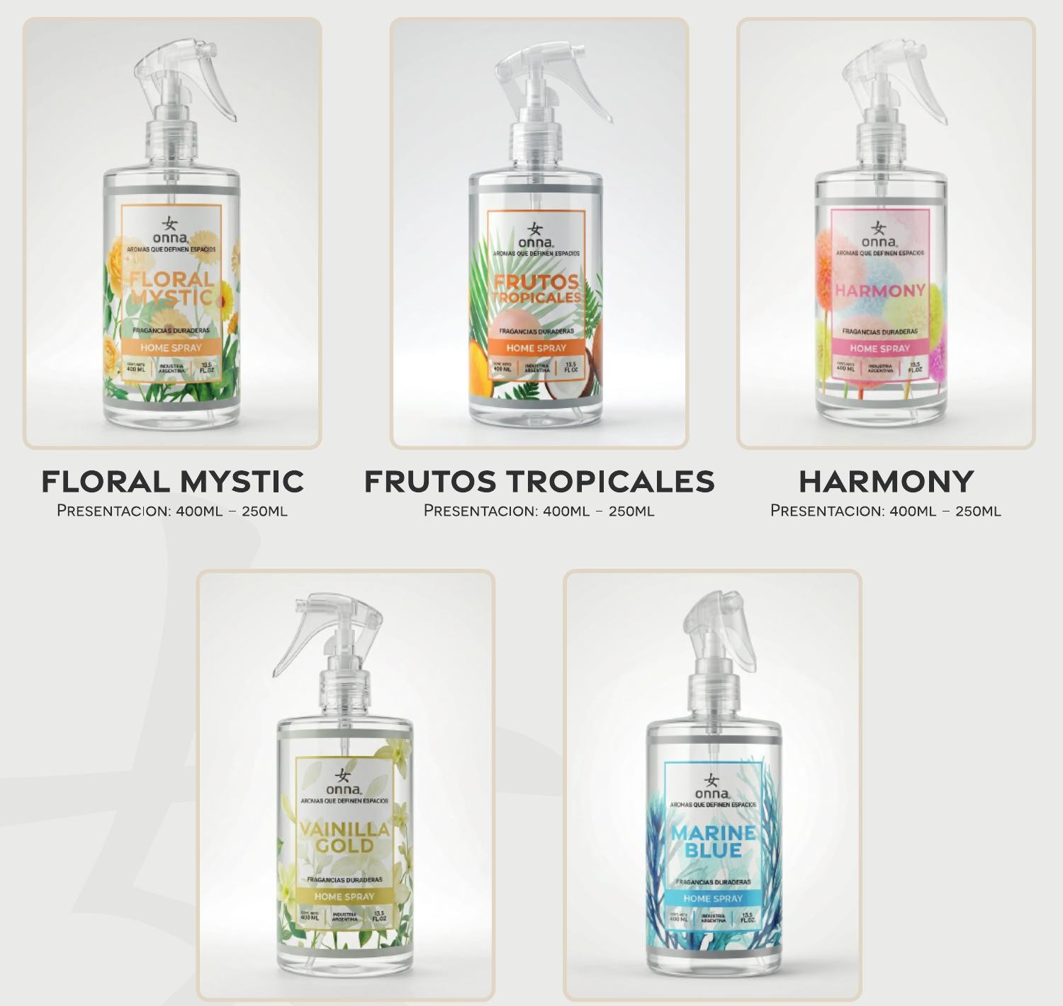 Línea Home Spray de ONNA Fragancias — Ecos Lab